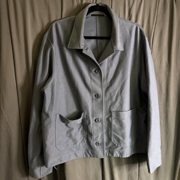 UNIQLO Men's Blue Chambray Button Down Shirt XL Slim Fit - Picture 5 of 11